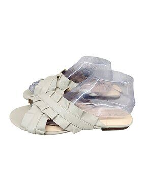 Sole Society Shoes Womens Size 10 Tan Leather Mandi Slip On Sandals*Read*